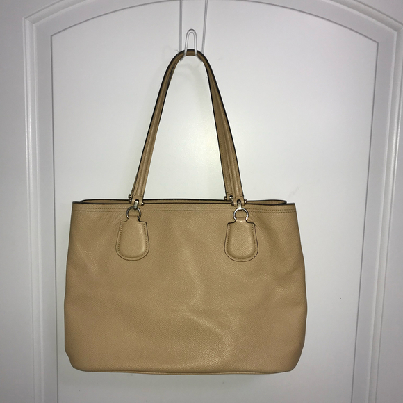 Coach Kitt Carryall Crossgrain Leather Shoulder Bag with COA - Picture 2 of 9